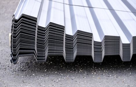 Metal,Roofing,Sheets,Waiting,For,Delivery,To,Customer