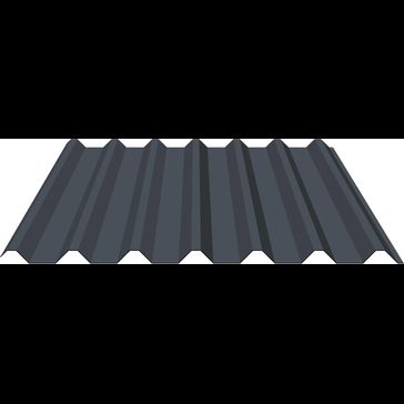 PVC Plastisol Coated Steel Box Profile Roofing Sheet (34/1000) - Cut to Length